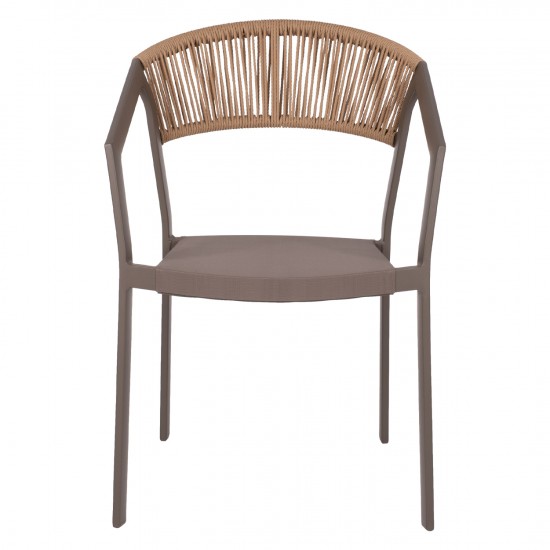 ΠΟΛΥΘΡΟΝΑ ΑΛΟΥΜΙΝΙΟΥ ΣΑΜΠΑΝΙΖΕ ΣΚΕΛΕΤΟΣ&TEXTLINE-RATTAN 56x60x81,5Υ εκ.