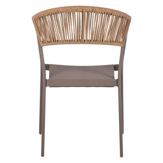 ΠΟΛΥΘΡΟΝΑ ΑΛΟΥΜΙΝΙΟΥ ΣΑΜΠΑΝΙΖΕ ΣΚΕΛΕΤΟΣ&TEXTLINE-RATTAN 56x60x81,5Υ εκ.