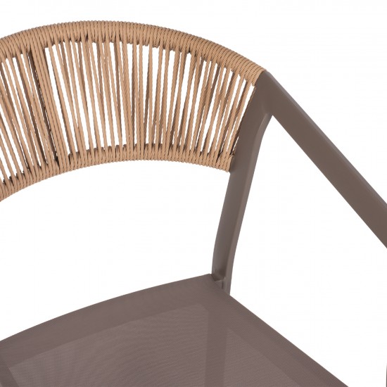 ΠΟΛΥΘΡΟΝΑ ΑΛΟΥΜΙΝΙΟΥ ΣΑΜΠΑΝΙΖΕ ΣΚΕΛΕΤΟΣ&TEXTLINE-RATTAN 56x60x81,5Υ εκ.