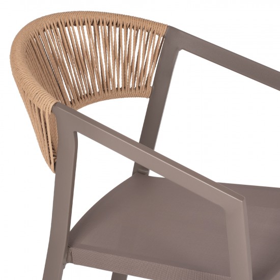 ΠΟΛΥΘΡΟΝΑ ΑΛΟΥΜΙΝΙΟΥ ΣΑΜΠΑΝΙΖΕ ΣΚΕΛΕΤΟΣ&TEXTLINE-RATTAN 56x60x81,5Υ εκ.