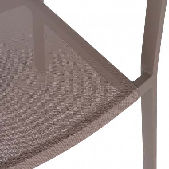 ΠΟΛΥΘΡΟΝΑ ΑΛΟΥΜΙΝΙΟΥ ΣΑΜΠΑΝΙΖΕ ΣΚΕΛΕΤΟΣ&TEXTLINE-RATTAN 56x60x81,5Υ εκ.