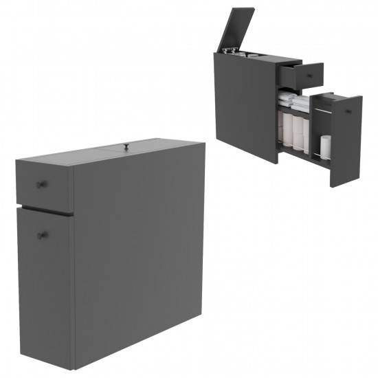 ΝΤΟΥΛΑΠΙ ΜΠΑΝΙΟΥ ΑΝΘΡΑΚΙ ΜΕΛΑΜΙΝΗ 19x60x55Υεκ.