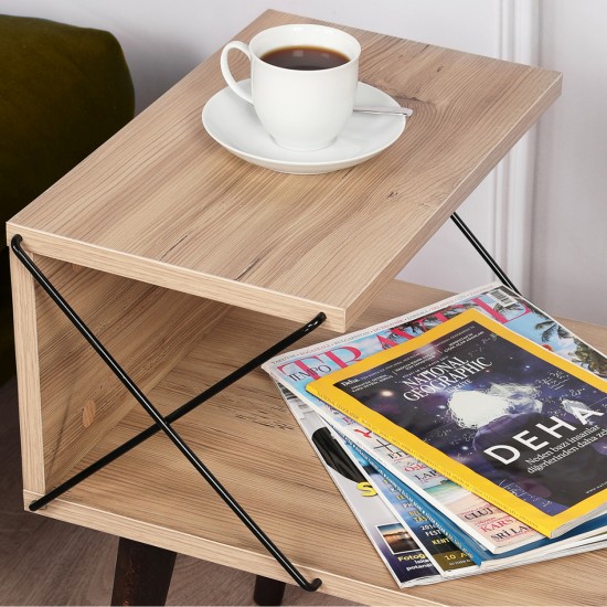 ΒΟΗΘΗΤΙΚΟ ΤΡΑΠΕΖΙ ΚΟΜΟΔΙΝΟ ΜΕΛΑΜΙΝΗΣ ΣΕ ΦΥΣΙΚΟ ΧΡΩΜΑ 50x55x40Υεκ.