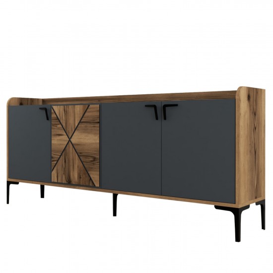 ΜΠΟΥΦΕΣ ΜΕΛΑΜΙΝΗΣ ΚΑΡΥΔΙ ΚΑΙ ΑΝΘΡΑΚΙ 180x35x78Yεκ.