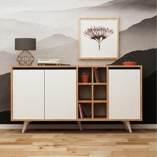 ΜΠΟΥΦΕΣ ΜΕΛΑΜΙΝΗΣ ΚΑΡΥΔΙ ΚΑΙ ΛΕΥΚΟ 140x40x86Yεκ.