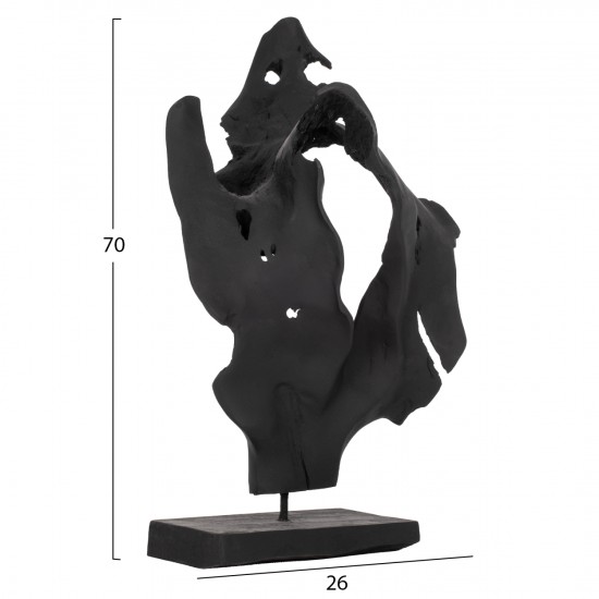 ΕΠΙΤΡΑΠΕΖΙΟ ΔΙΑΚΟΣΜΗΤΙΚΟ ΑΠΟ ΜΑΣΙΦ ΞΥΛΟ ΤΙΚ ΜΑΥΡΟ 26Χ16Χ70 ΕΚ.