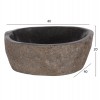 ΝΕΡΟΧΥΤΗΣ STONE SINK ΛΑΞΕΥΜΕΝΗ ΠΕΤΡΑ ΓΚΡΙ ΧΡΩΜΑ 40x40x20Yεκ.