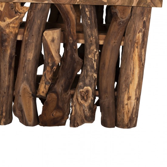 ΚΟΝΣΟΛΑ ΑΠΟ ΜΑΣΙΦ ΞΥΛΟ ΤΙΚ ΦΥΣΙΚΟ 100X35X75 εκ.