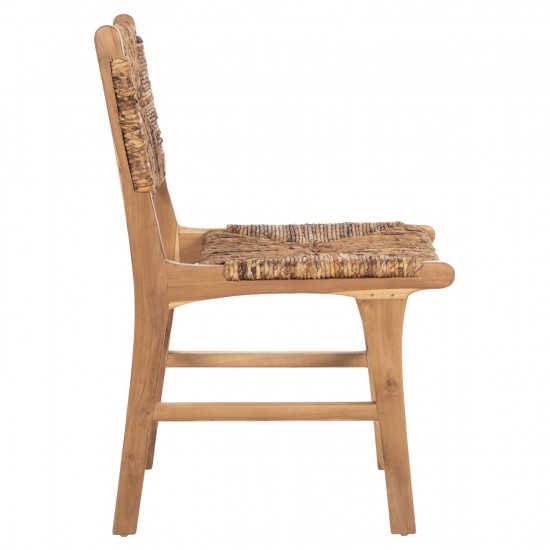 ΚΑΡΕΚΛΑ ΑΠΟ ΞΥΛΟ ΤΕΑΚ ME ΨΑΘΙΝΗ ΠΛΑΤΗ ΚΑΙ ΚΑΘΙΣΜΑ ΦΥΣΙΚΟ ΧΡΩΜΑ 51x60,5x88Yεκ.