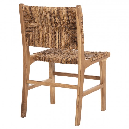 ΚΑΡΕΚΛΑ ΑΠΟ ΞΥΛΟ ΤΕΑΚ ME ΨΑΘΙΝΗ ΠΛΑΤΗ ΚΑΙ ΚΑΘΙΣΜΑ ΦΥΣΙΚΟ ΧΡΩΜΑ 51x60,5x88Yεκ.