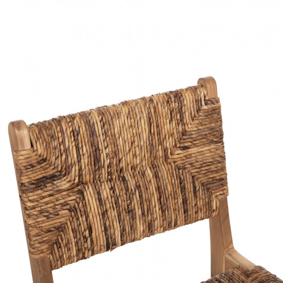 ΚΑΡΕΚΛΑ ΑΠΟ ΞΥΛΟ ΤΕΑΚ ME ΨΑΘΙΝΗ ΠΛΑΤΗ ΚΑΙ ΚΑΘΙΣΜΑ ΦΥΣΙΚΟ ΧΡΩΜΑ 51x60,5x88Yεκ.