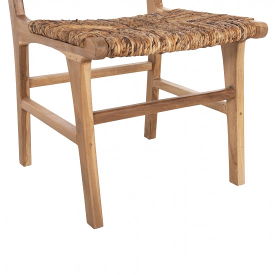 ΚΑΡΕΚΛΑ ΑΠΟ ΞΥΛΟ ΤΕΑΚ ME ΨΑΘΙΝΗ ΠΛΑΤΗ ΚΑΙ ΚΑΘΙΣΜΑ ΦΥΣΙΚΟ ΧΡΩΜΑ 51x60,5x88Yεκ.