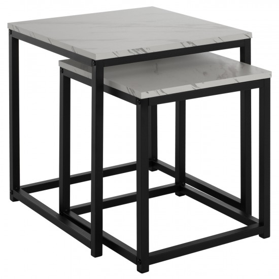 ΖΙΓΚΟΝ GRELAY 2 ΤΕΜΑΧΙΩΝ MDF ΟΨΗ ΜΑΡΜΑΡΟΥ & ΜΕΤΑΛΛΟ 45Χ45Χ50Yεκ.