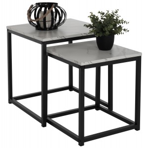 ΖΙΓΚΟΝ GRELAY 2 ΤΕΜΑΧΙΩΝ MDF ΟΨΗ ΜΑΡΜΑΡΟΥ & ΜΕΤΑΛΛΟ 45Χ45Χ50Yεκ.