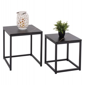 ΖΙΓΚΟΝ GRELAY 2 ΤΕΜΑΧΙΩΝ MDF ΟΨΗ ΜΑΡΜΑΡΟΥ & ΜΕΤΑΛΛΟ 45Χ45Χ50Yεκ.