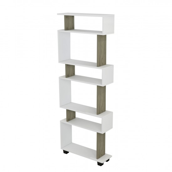 ΒΙΒΛΙΟΘΗΚΗ ΜΕΛΑΜΙΝΗΣ OWL ΚΑΡΥΔΙ ΜΕ ΛΕΥΚΟ 60x19,5x165Yεκ.