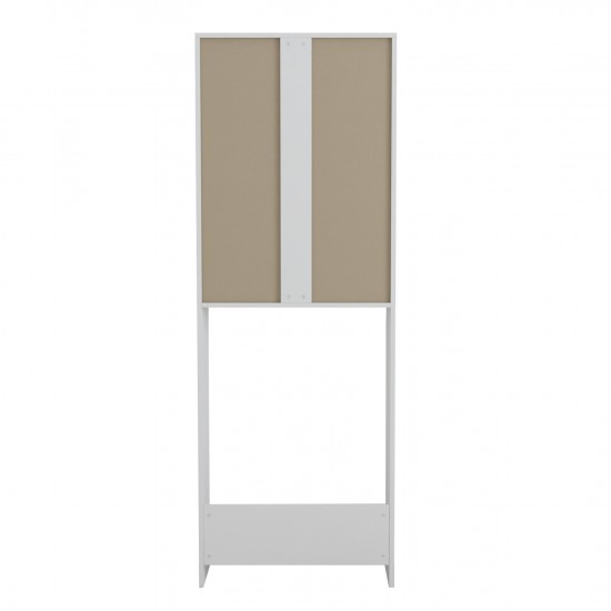 ΕΠΙΠΛΟ ΠΛΥΝΤΗΡΙΟΥ ΜΕ ΡΑΦΙΑ ΚΑΙ ΝΤΟΥΛΑΠΙ TERRY ΛΕΥΚΟ ΜΕΛΑΜΙΝΗ 64Χ27Χ180Υεκ.