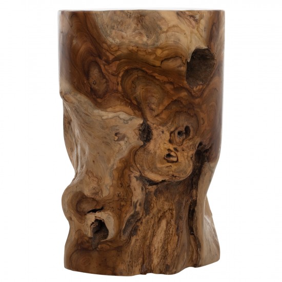 ΒΟΗΘΗΤΙΚΟ ΤΡΑΠΕΖΑΚΙ ΣΤΡΟΓΓΥΛΟ ΑΠΟ ΜΑΣΙΦ ΞΥΛΟ ΤΙΚ ΦΥΣΙΚΟ Φ30X45Υεκ.