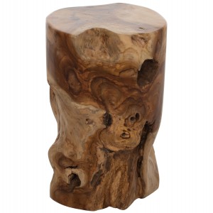 ΒΟΗΘΗΤΙΚΟ ΤΡΑΠΕΖΑΚΙ ΣΤΡΟΓΓΥΛΟ ΑΠΟ ΜΑΣΙΦ ΞΥΛΟ ΤΙΚ ΦΥΣΙΚΟ Φ30X45Υεκ.