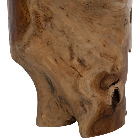 ΒΟΗΘΗΤΙΚΟ ΤΡΑΠΕΖΑΚΙ ΣΤΡΟΓΓΥΛΟ ΑΠΟ ΜΑΣΙΦ ΞΥΛΟ ΤΙΚ ΦΥΣΙΚΟ Φ30X45Υεκ.