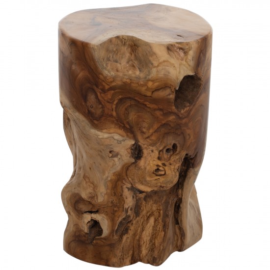 ΒΟΗΘΗΤΙΚΟ ΤΡΑΠΕΖΑΚΙ ΣΤΡΟΓΓΥΛΟ ΑΠΟ ΜΑΣΙΦ ΞΥΛΟ ΤΙΚ ΦΥΣΙΚΟ Φ30X45Υεκ.