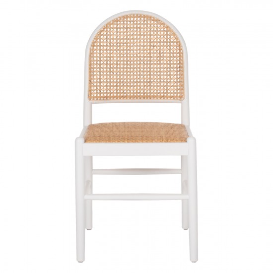 ΚΑΡΕΚΛΑ ΑΠΟ ΟΞΙΑ ΣΕ ΛΕΥΚΟ-RATTAN ΜΠΕΖ 43x50x87Yεκ.