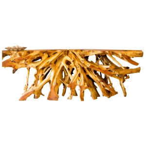 ΚΟΝΣΟΛΑ ΑΠΟ ΜΑΣΙΦ ΞΥΛΟ ΤEAK ΦΥΣΙΚΟ 150Χ40Χ70Yεκ.