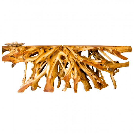 ΚΟΝΣΟΛΑ ΑΠΟ ΜΑΣΙΦ ΞΥΛΟ ΤEAK ΦΥΣΙΚΟ 150Χ40Χ70Yεκ.