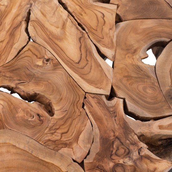 ΤΡΑΠΕΖΙ ΣΑΛΟΝΙΟΥ ΑΠΟ ΜΑΣΙΦ ΞΥΛΟ ΤΙΚ ΦΥΣΙΚΟ Φ80x40Εκ.