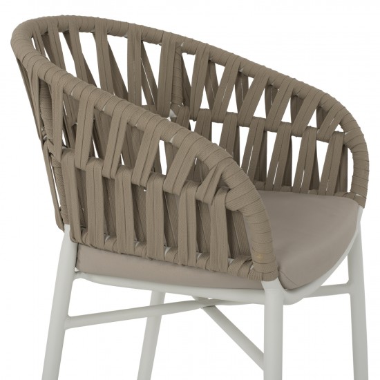 ΠΟΛΥΘΡΟΝΑ ΑΛΟΥΜΙΝΙΟΥ ΛΕΥΚΗ ΜΕ ΣΧΟΙΝΙ ΜΠΕΖ 57x56x78Y εκ.