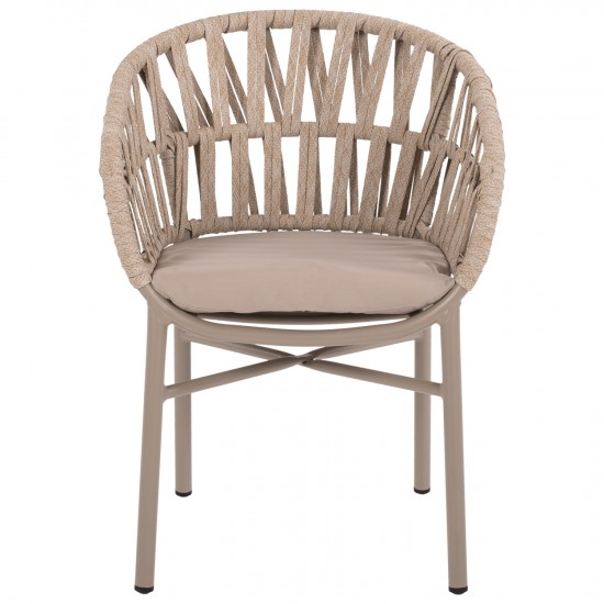 ΠΟΛΥΘΡΟΝΑ ΑΛΟΥΜΙΝΙΟΥ ΜΕ ΣΧΟΙΝΙ ΜΠΕΖ MOKA ΣΚΕΛΕΤΟ 57x56x78Υεκ.