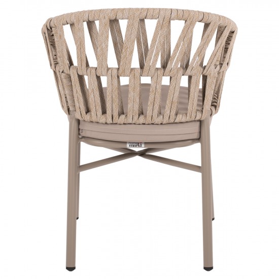 ΠΟΛΥΘΡΟΝΑ ΑΛΟΥΜΙΝΙΟΥ ΜΕ ΣΧΟΙΝΙ ΜΠΕΖ MOKA ΣΚΕΛΕΤΟ 57x56x78Υεκ.