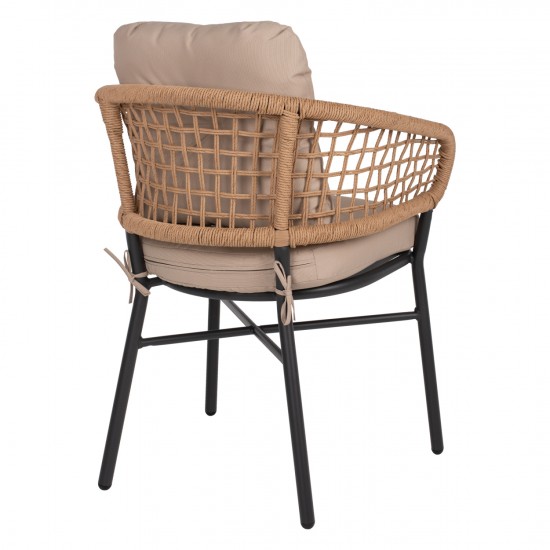 ΠΟΛΥΘΡΟΝΑ ΑΛΟΥΜΙΝΙΟΥ DARK GREY ΕΠΑΓΓΕΛΜ. RATTAN ΜΑΞΙΛΑΡΙ ΜΠΕΖ 57x61x74Yεκ.