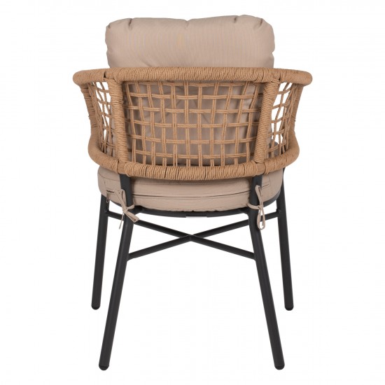 ΠΟΛΥΘΡΟΝΑ ΑΛΟΥΜΙΝΙΟΥ DARK GREY ΕΠΑΓΓΕΛΜ. RATTAN ΜΑΞΙΛΑΡΙ ΜΠΕΖ 57x61x74Yεκ.