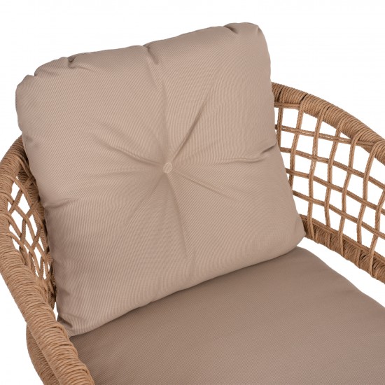 ΠΟΛΥΘΡΟΝΑ ΑΛΟΥΜΙΝΙΟΥ DARK GREY ΕΠΑΓΓΕΛΜ. RATTAN ΜΑΞΙΛΑΡΙ ΜΠΕΖ 57x61x74Yεκ.