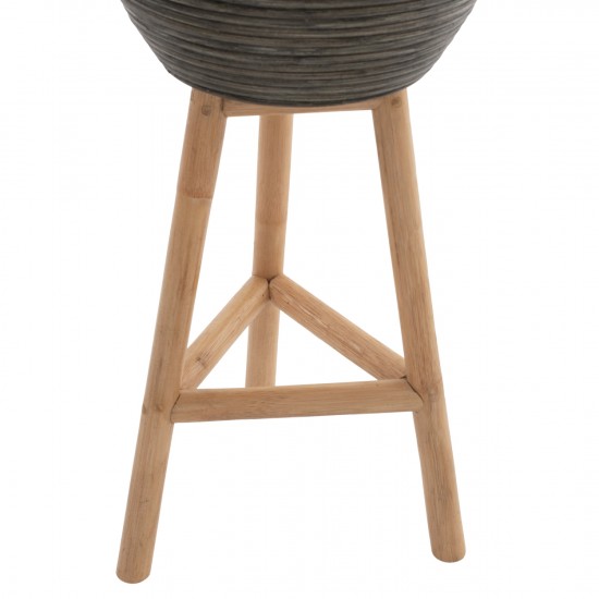 ΓΛΑΣΤΡΑ ΑΠΟ RATTAN ΚΑΙ BAMBOO 31x30x80Yεκ. ΦΥΣΙΚΟ - ΠΡΑΣΙΝΟ