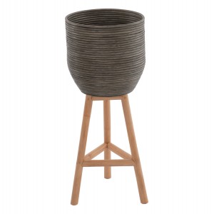 ΓΛΑΣΤΡΑ ΑΠΟ RATTAN ΚΑΙ BAMBOO 31x30x80Yεκ. ΦΥΣΙΚΟ - ΠΡΑΣΙΝΟ