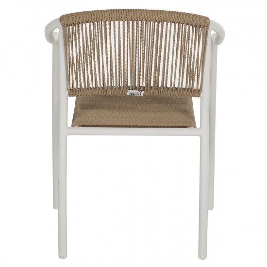 ΠΟΛΥΘΡΟΝΑ ΑΛΟΥΜΙΝΙΟΥ ΛΕΥΚΟ ΜΕ PE RATTAN WICKER 57x63x80Yεκ.