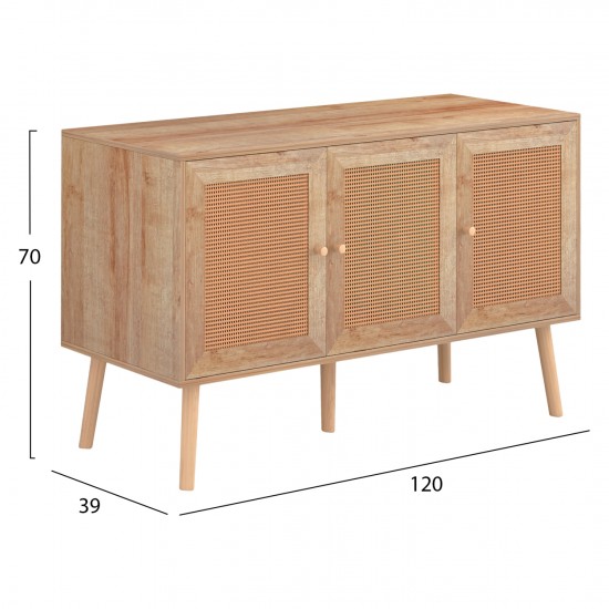 ΜΠΟΥΦΕΣ ΜΕΛΑΜΙΝΗΣ COLM- ΣΥΝΘ. RATTAN ΣΤΙΣ ΠΟΡΤΕΣ 120Χ39Χ70Υεκ.