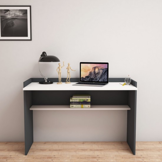 ΓΡΑΦΕΙΟ ΜΕΛΑΜΙΝΗΣ ΓΚΡΙ ΛΕΥΚΟ 118x58x80Υεκ.