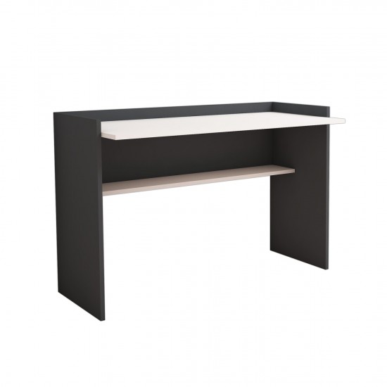 ΓΡΑΦΕΙΟ ΜΕΛΑΜΙΝΗΣ ΓΚΡΙ ΛΕΥΚΟ 118x58x80Υεκ.