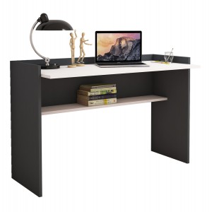 ΓΡΑΦΕΙΟ ΜΕΛΑΜΙΝΗΣ ΓΚΡΙ ΛΕΥΚΟ 118x58x80Υεκ.