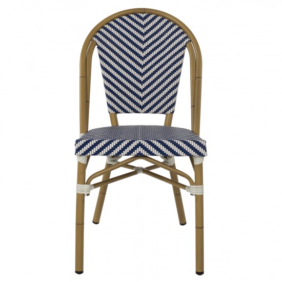 ΚΑΡΕΚΛΑ BAMBOO LOOK ΜΠΛΕ-ΛΕΥΚΟ 46x56x88Y εκ.