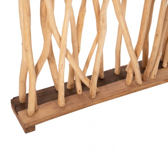 ΠΑΡΑΒΑΝ ΑΠΟ ΜΑΣΙΦ ΚΛΑΔΙΑ ΤEAK ΦΥΣΙΚΟ 120Χ20Χ180Yεκ.