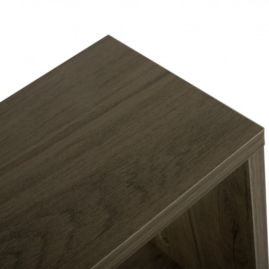 ΒΟΗΘΗΤΙΚΟ ΤΡΑΠΕΖΙ ΜΕ ΡΑΦΙΑ AMEER ΜΕΛΑΜΙΝΗ ΣΕ OLIVE GREY ΧΡΩΜΑ 50x17x56Υεκ.