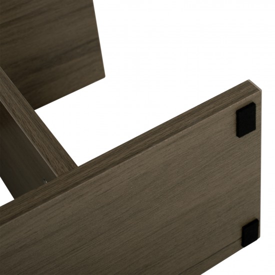 ΒΟΗΘΗΤΙΚΟ ΤΡΑΠΕΖΙ ΜΕ ΡΑΦΙΑ AMEER ΜΕΛΑΜΙΝΗ ΣΕ OLIVE GREY ΧΡΩΜΑ 50x17x56Υεκ.