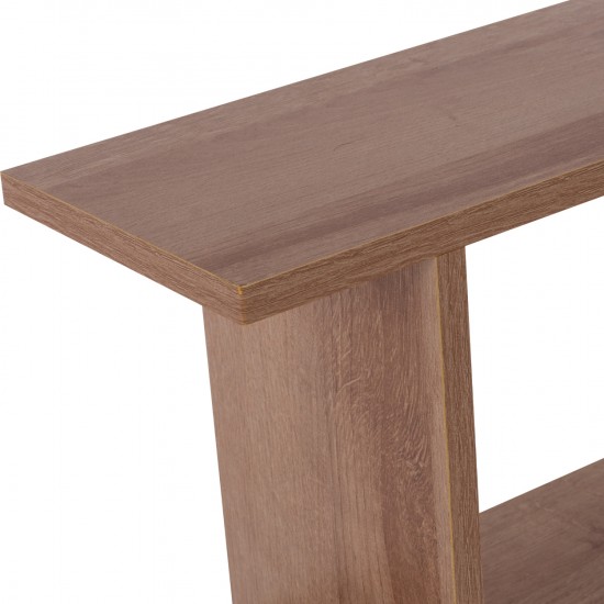 ΒΟΗΘΗΤΙΚΟ ΤΡΑΠΕΖΙ ΜΕ ΡΑΦΙΑ AMEER ΜΕΛΑΜΙΝΗ ΣΕ ΦΥΣΙΚΟ ΧΡΩΜΑ 50x17x56Υεκ.