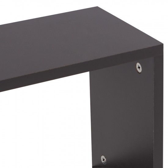 ΒΟΗΘΗΤΙΚΟ ΤΡΑΠΕΖΙ ΜΕ ΡΑΦΙΑ AMEER ΜΕΛΑΜΙΝΗ ΣΕ ΧΡΩΜΑ ΓΚΡΙ 50x17x56Υεκ.