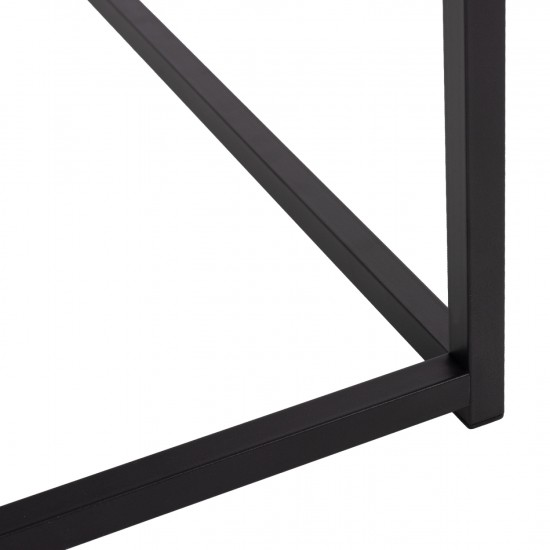 ΤΡΑΠΕΖΙ ΣΑΛΟΝΙΟΥ BRAYLEN ΤΕΤΡΑΓΩΝΟ ΜΕ ΜΕΛΑΜΙΝΗ ΛΕΥΚΟ ΜΑΡΜΑΡΟ 75x75x43Υεκ.