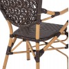 ΠΟΛΥΘΡΟΝΑ ΑΛΟΥΜΙΝΙΟΥ BAMBOO LOOK ΚΑΦΕ ΚΑΙ ΚΑΦΕ PE RATTAN 56x62x95Yεκ.